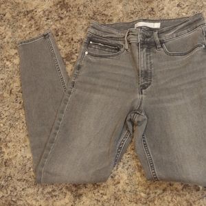 Athleta sculptek gray skinny jeans size 6